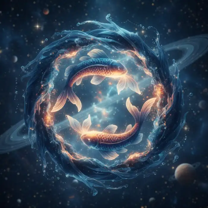 18 marca znak zodiaku: astrologia i charakterystyka osób spod znaku ryb Symboliczna ilustracja przedstawiająca znak zodiaku Ryby dla osób urodzonych 18 marca znak zodiaku w mistycznym, wodnym klimacie.