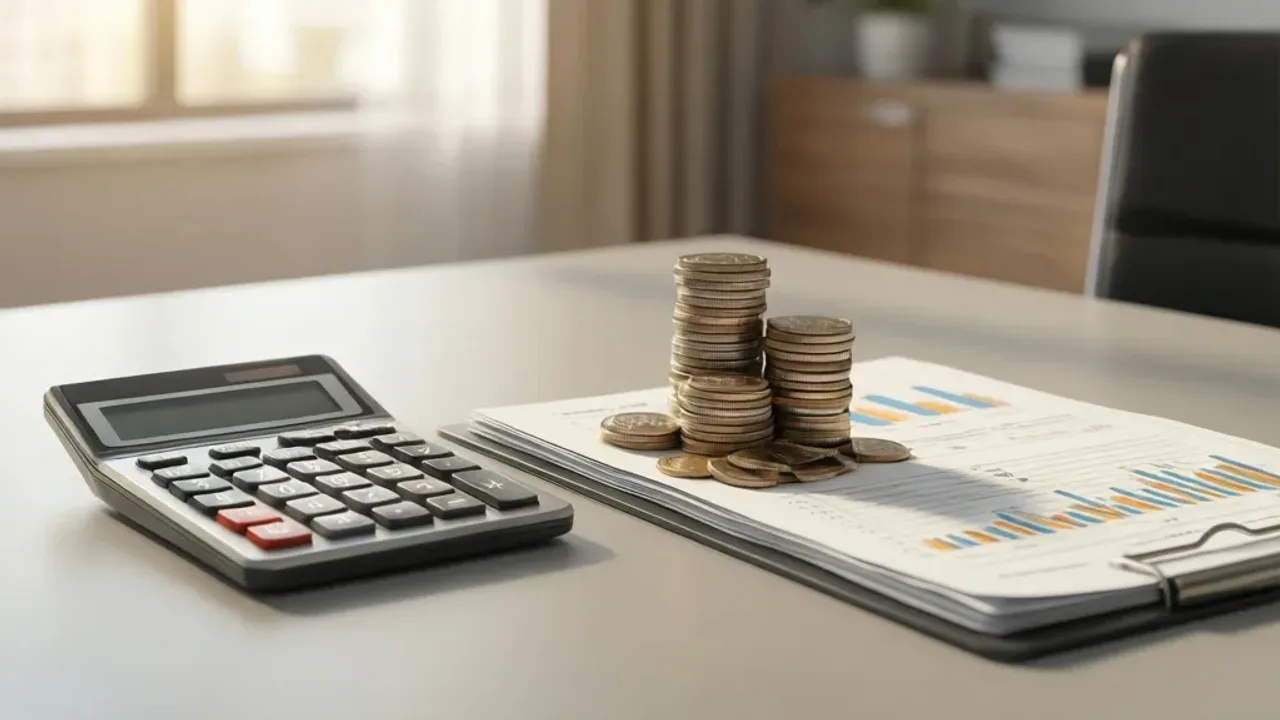 7657 brutto ile to netto? Praktyczne zestawienie i kalkulacja 2025 Kalkulator pokazujący 7657 brutto ile to netto na profesjonalnym biurku z dokumentami finansowymi.