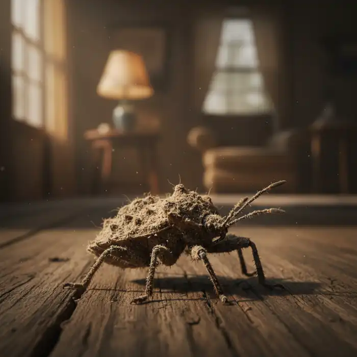 Naturalny wróg pluskwy domowej: jak skutecznie pozbyć się problemu? Zajadek domowy jako naturalny wróg pluskwy domowej na drewnianej powierzchni.