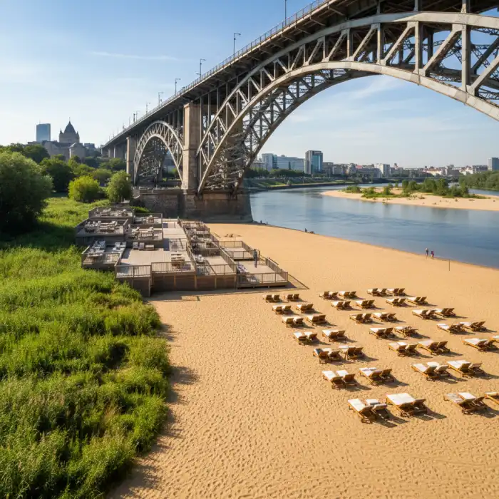 Plaża Poniatówka – miejska plaża, gdzie warszawiak lubi plażować i grillować