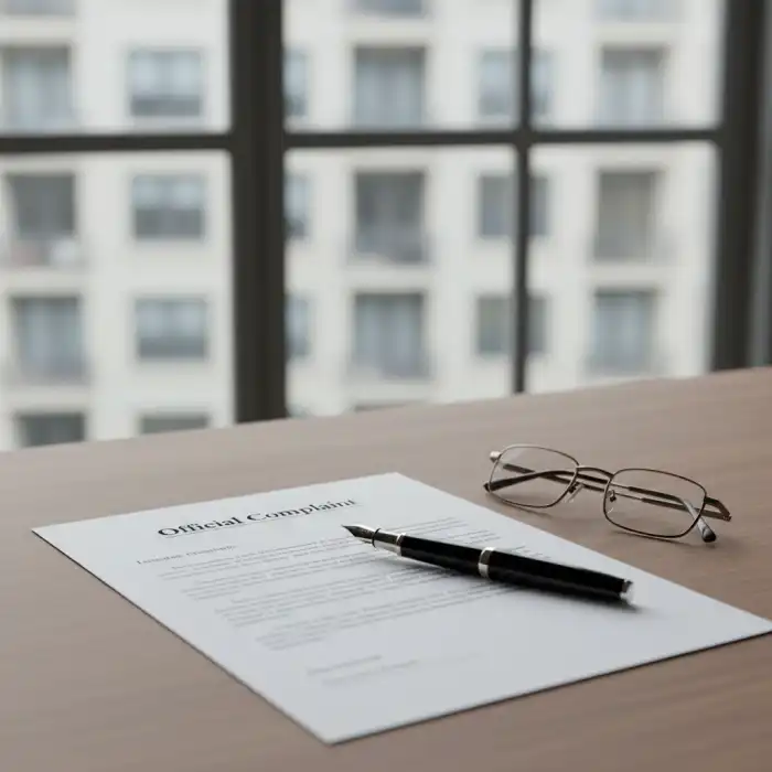 Zadbaj o spokój w mieszkaniu zgłaszając skutecznie głośnych sąsiadów Skarga na uciążliwego sąsiada wzór – dokument z wnioskiem o interwencję leżący na biurku.