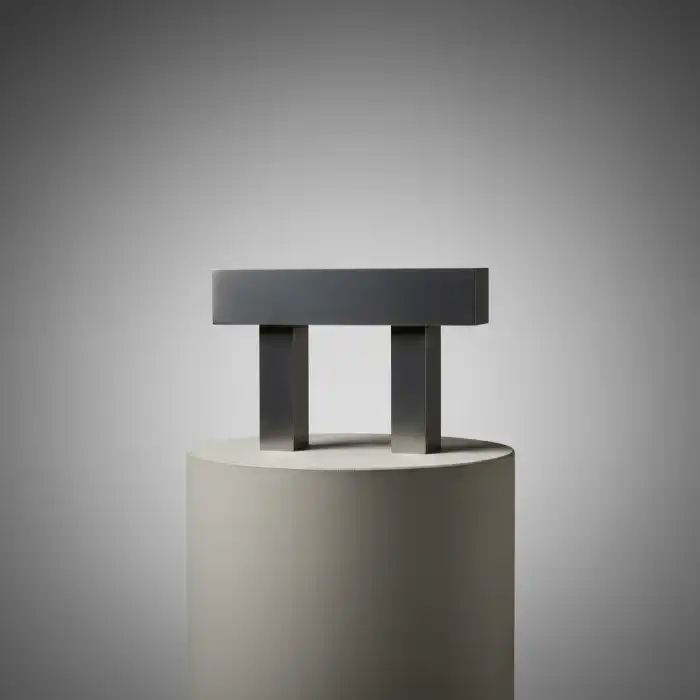 Twarz prostokątna: jak rozpoznać kształt twarzy i dobrać fryzurę? Minimalistyczna figura geometryczna symbolizująca idealne proporcje dla typu twarz prostokątna.