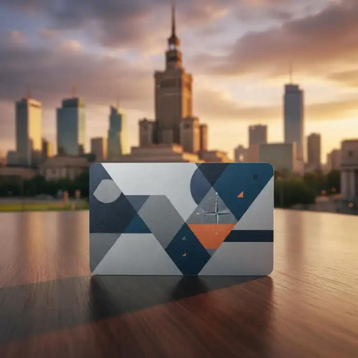 Warsaw City Card: Twoja karta na transport i atrakcje w Warszawie Warsaw city card leżąca na tle panoramy Warszawy.